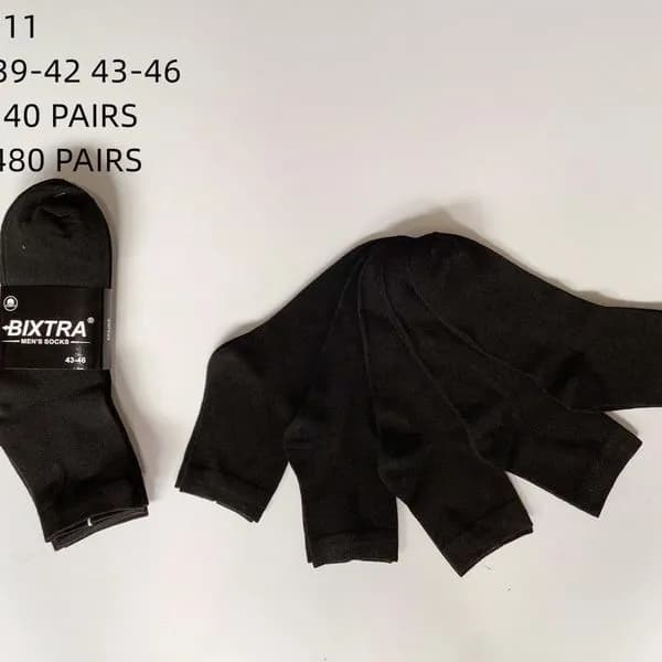 Skarpetki męskie Bixtra czarne rozmiar 39-46