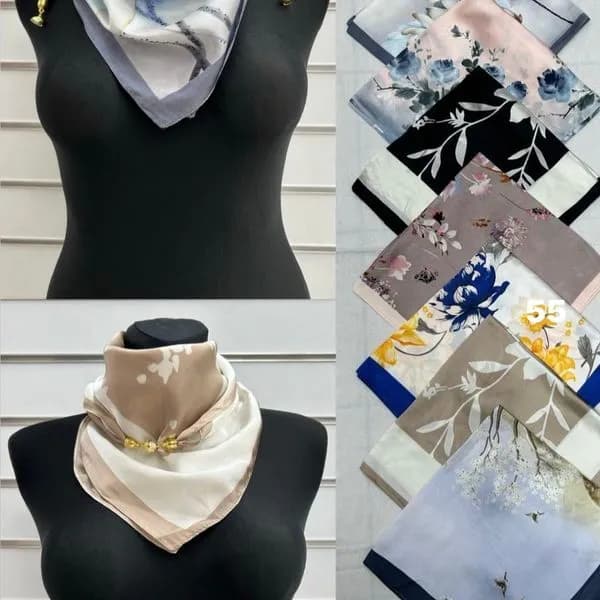 Chusta damska 70x70cm 100% poliester mix 12 szt