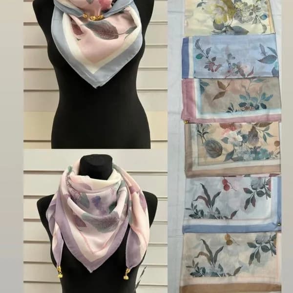 Chusta damska 90x90 cm 30% wiskoza 70% bawełna