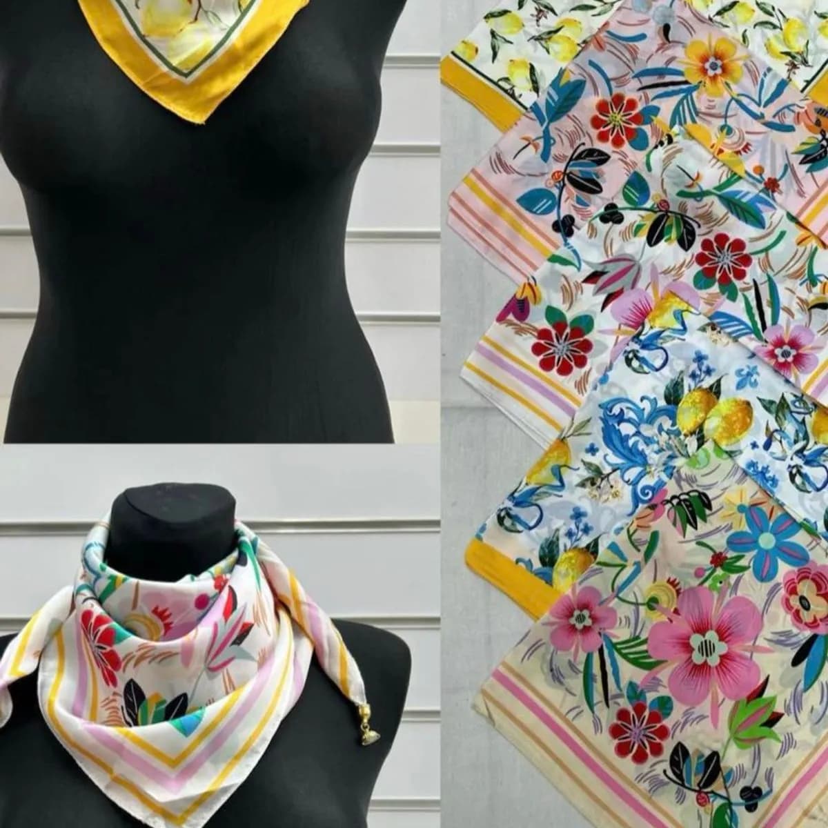 Chusta damska 100% poliester mix wzorów 55x82 cm