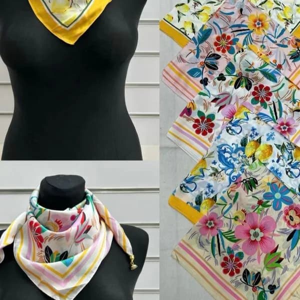 Chusta damska 100% poliester mix wzorów 55x82 cm