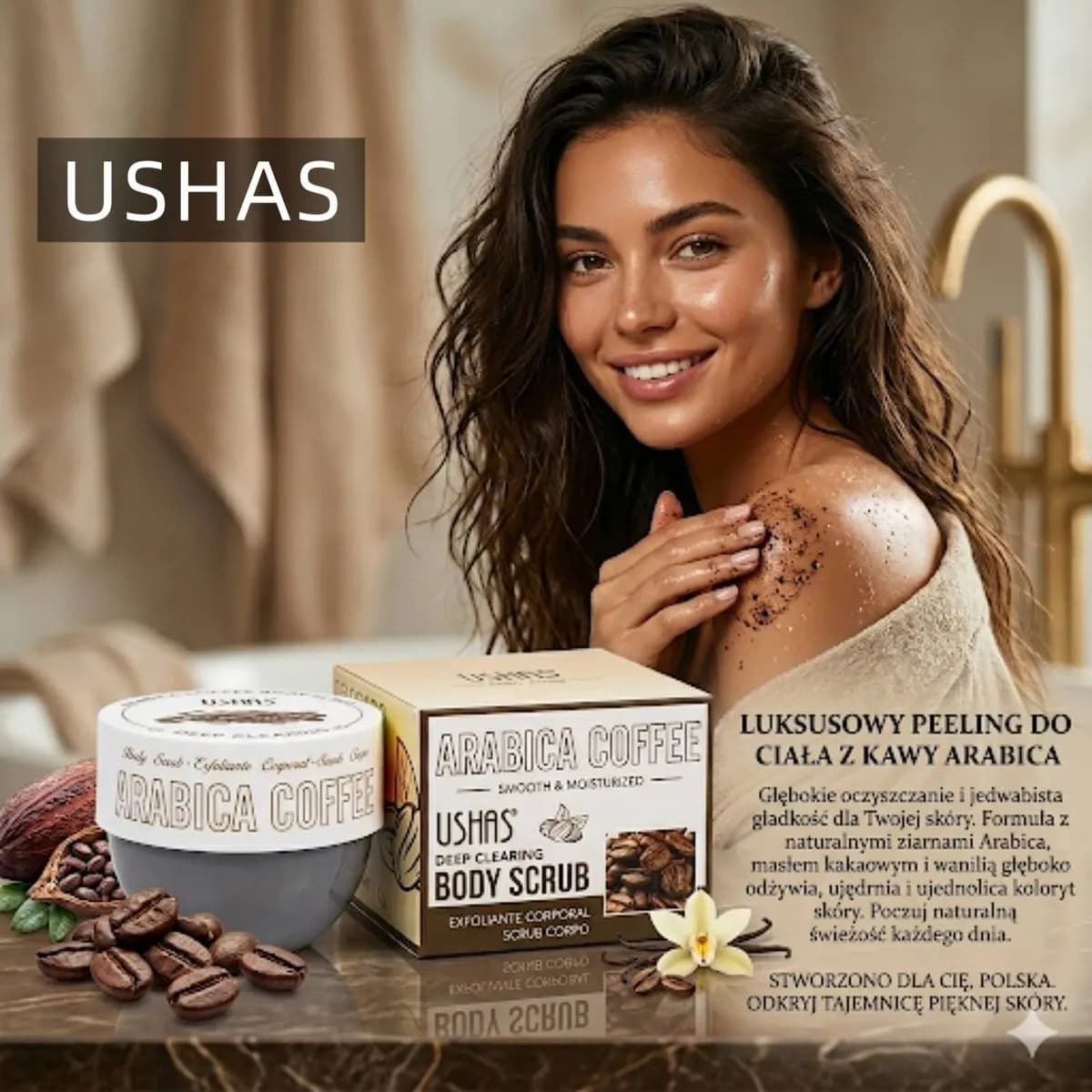 Kawowy Scrub do Ciała USHAS