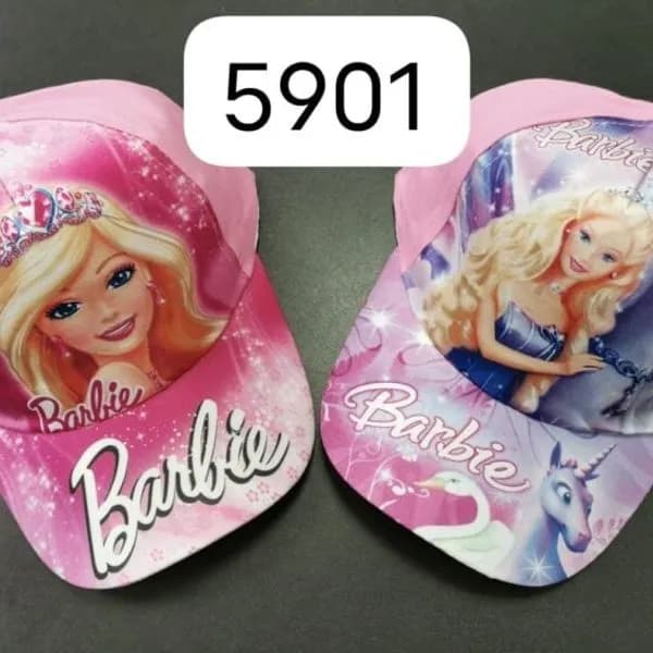 Czapki dla Dzieci z Daszkiem Barbie Różowe - 12 szt.