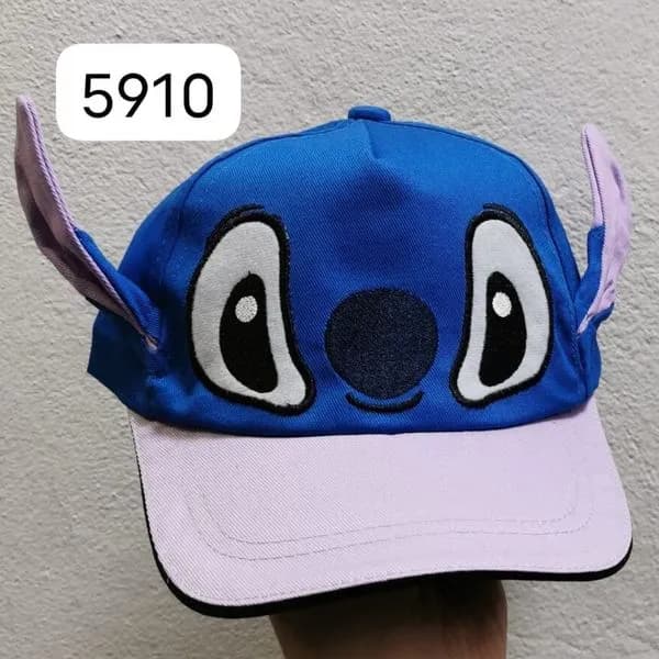 Czapka Stitch dla Dzieci z Uszami, Niebieska - 12 szt.