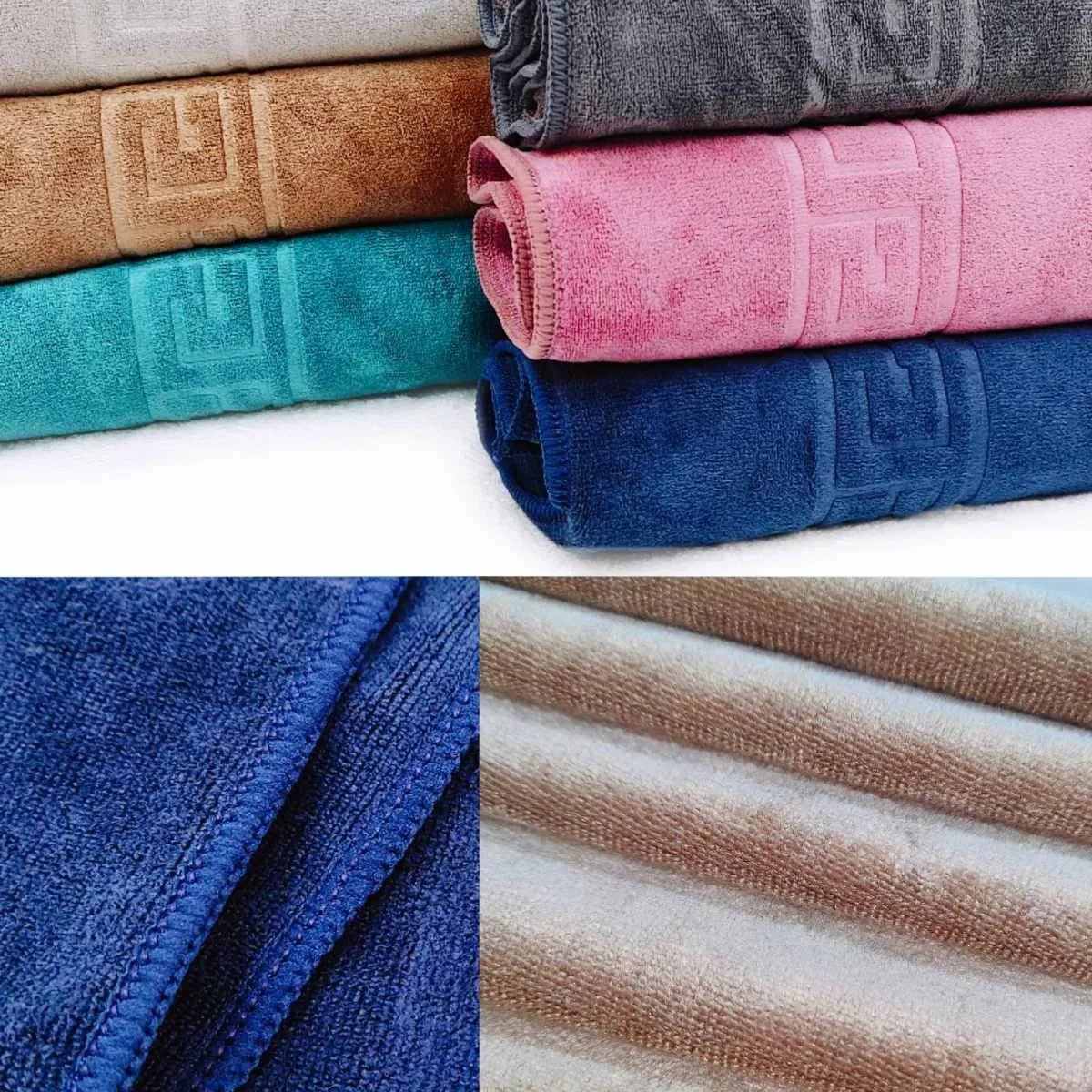 Ręczniki mikrofibra 50x100cm z tłoczonym wzorem greckim