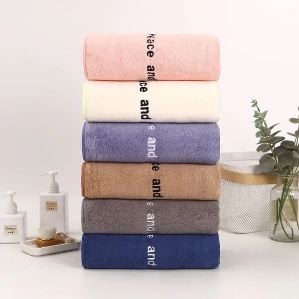 Ręczniki Mikrofibra 50/100 cm z Napisem Mix Kolorów