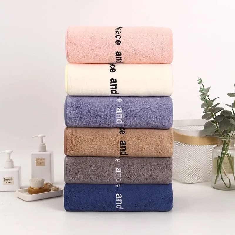 Ręczniki Mikrofibra 50/100 cm z Napisem Mix Kolorów