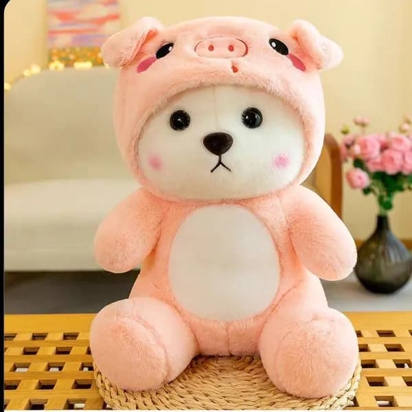 Maskotka prosiaczek z kocykiem różowy 20 cm