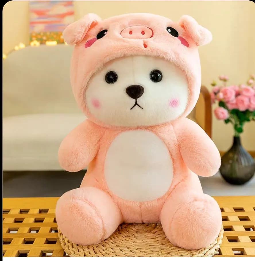 Maskotka prosiaczek z kocykiem różowy 20 cm