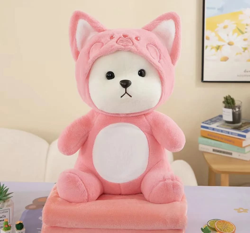 Maskotka lis z kocykiem różowa 27012026-24