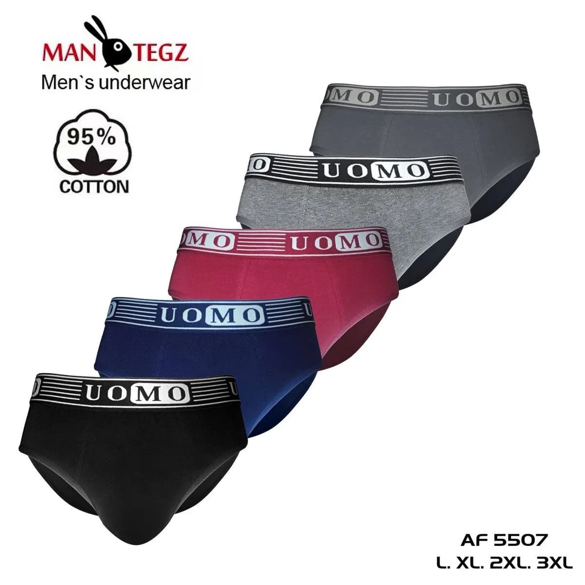 Bokserki męskie UOMO 95% bawełna L-3XL AF5507