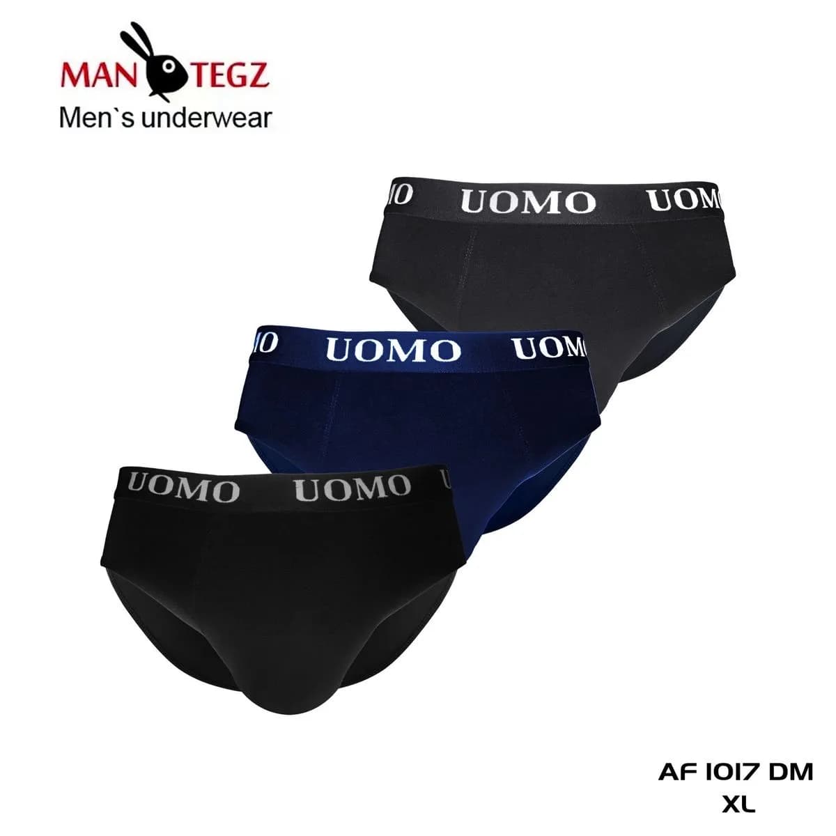 Bokserki męskie UOMO XL AF1017DM 3 szt. czarny/granatowy