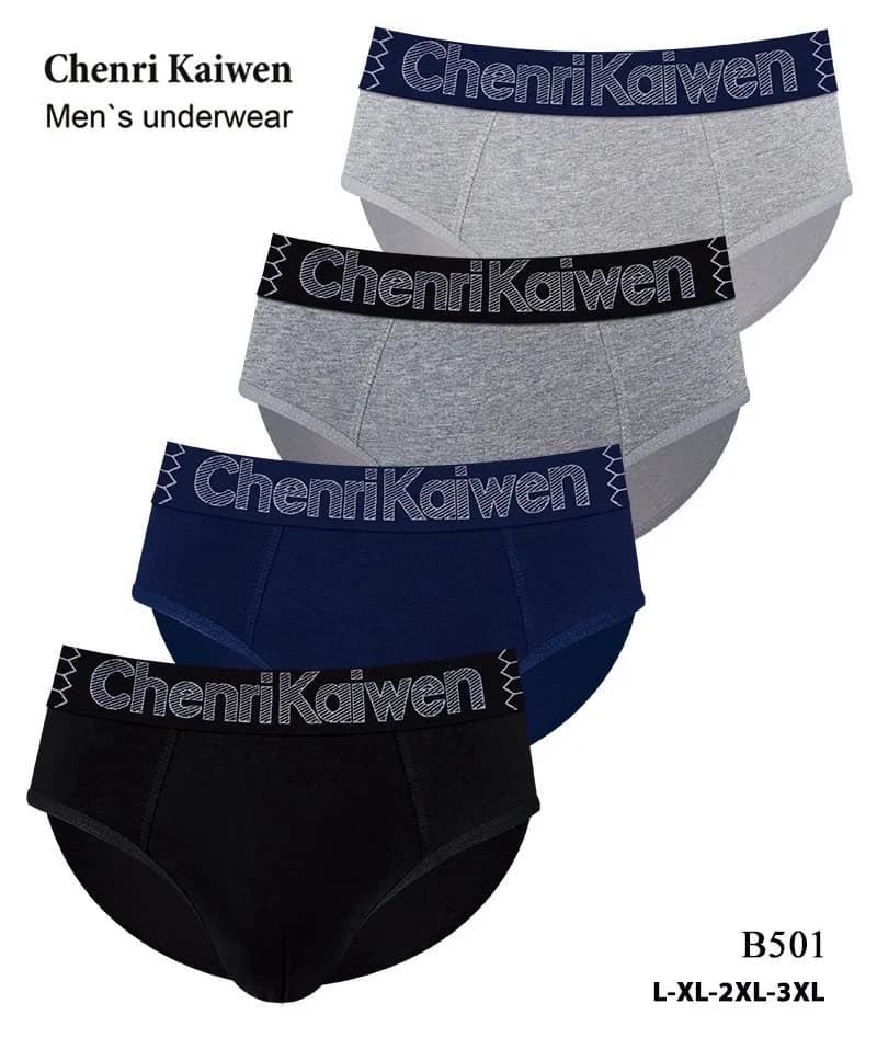Bokserki męskie Chenni Kaiwen L-XL-XXL-3XL B501 szary/granatowy/czarny