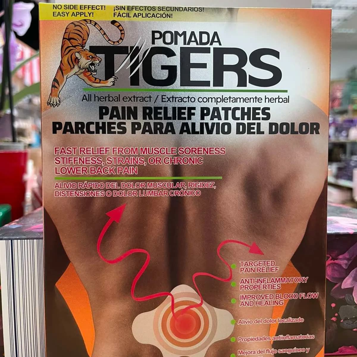 Plasty Przeciwbólowe Tigersers Pomada 3,94 x 6,10 cm (10 szt)