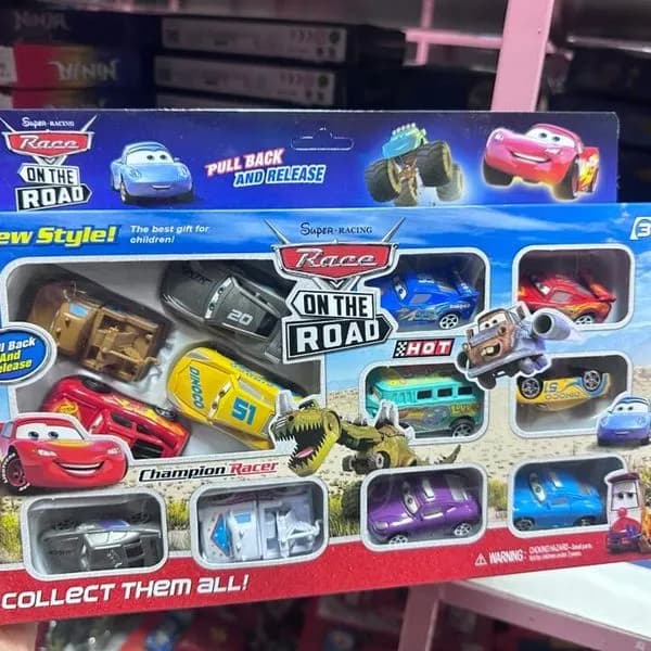 Samochód Race Car Zestaw Autek Pull-Back, 6 szt/paczka