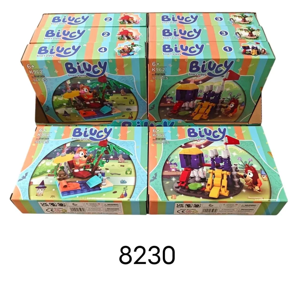 Klocki Bluey Biucy Smart Puppy Zestaw 96-100el 8 szt.