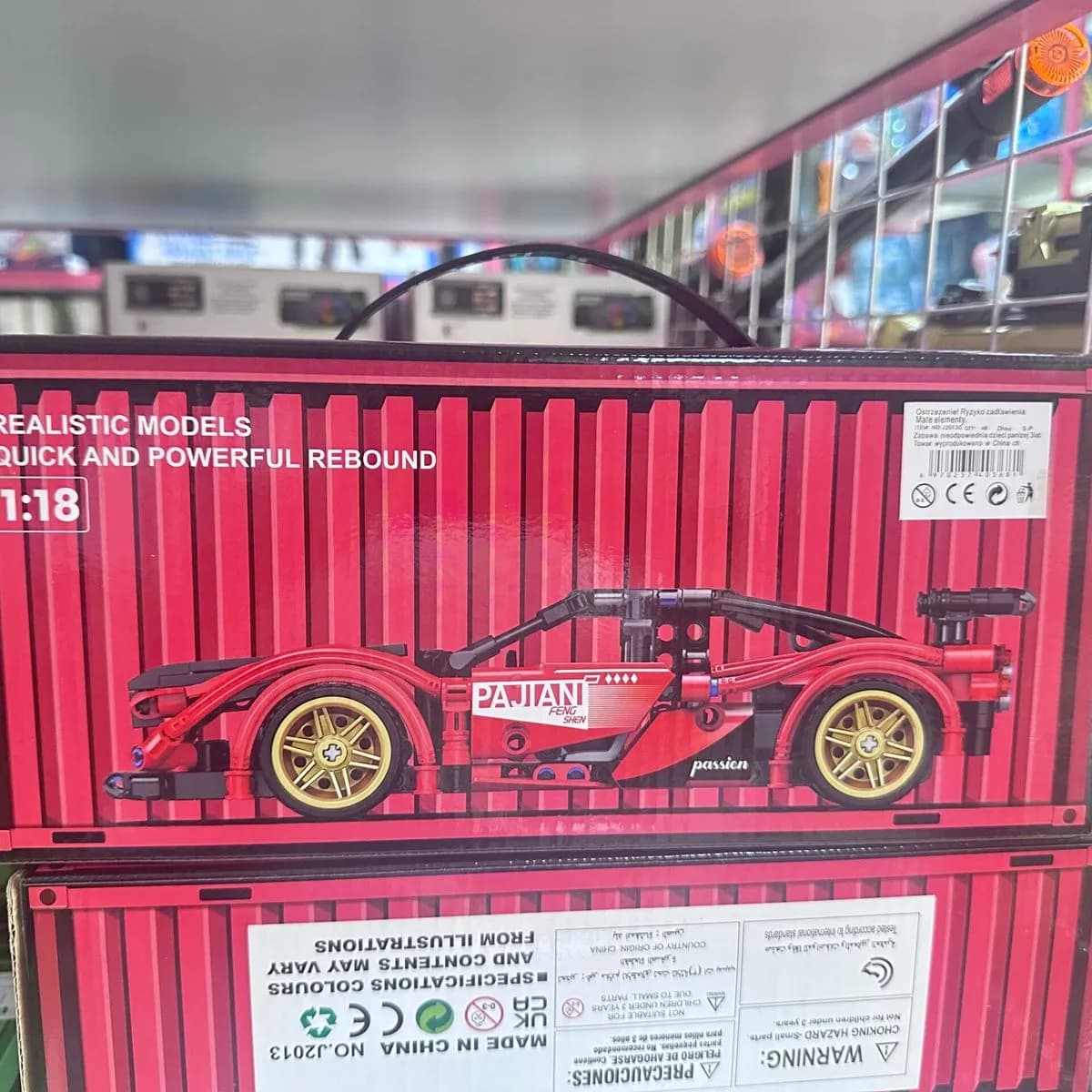 Klocki Realistyczne Modele Samochód Supercar 1:18 Czerwony