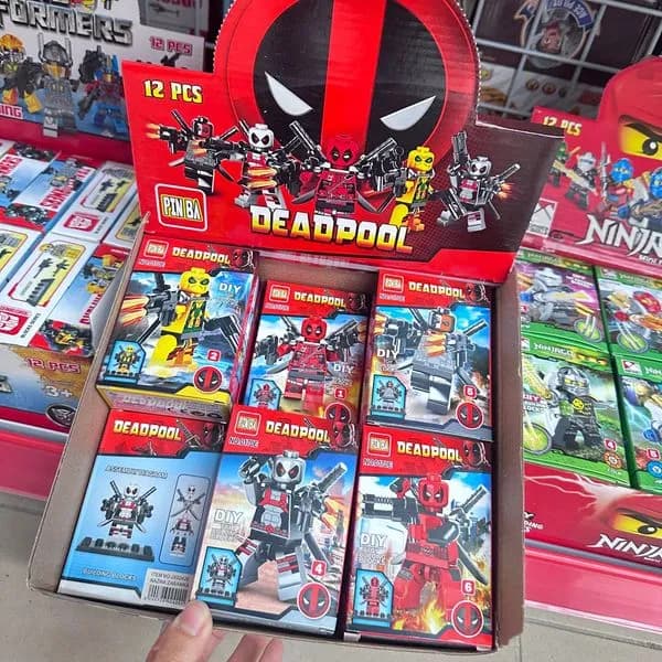 Klocki Deadpool Figurki PIN BA NO.0170E, Zestaw 12 szt