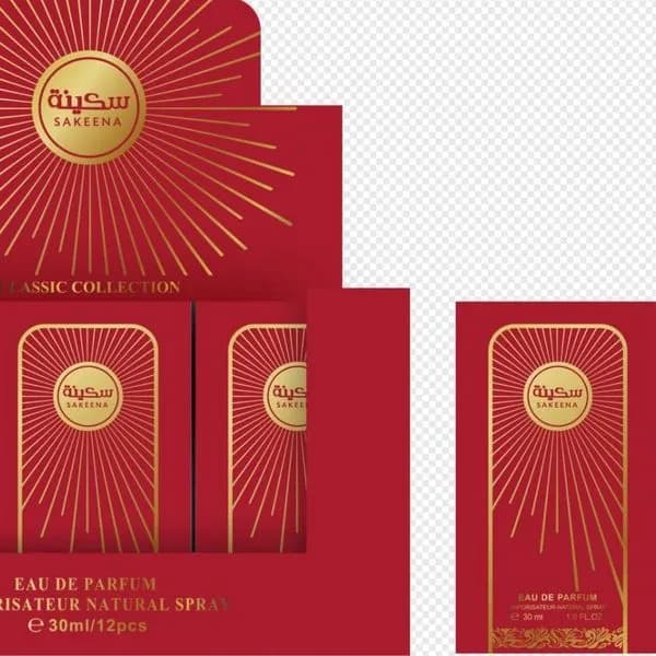 Perfumy Lattafa Sakeena 30ml EDP Czerwone Złote Zdobienia 12szt