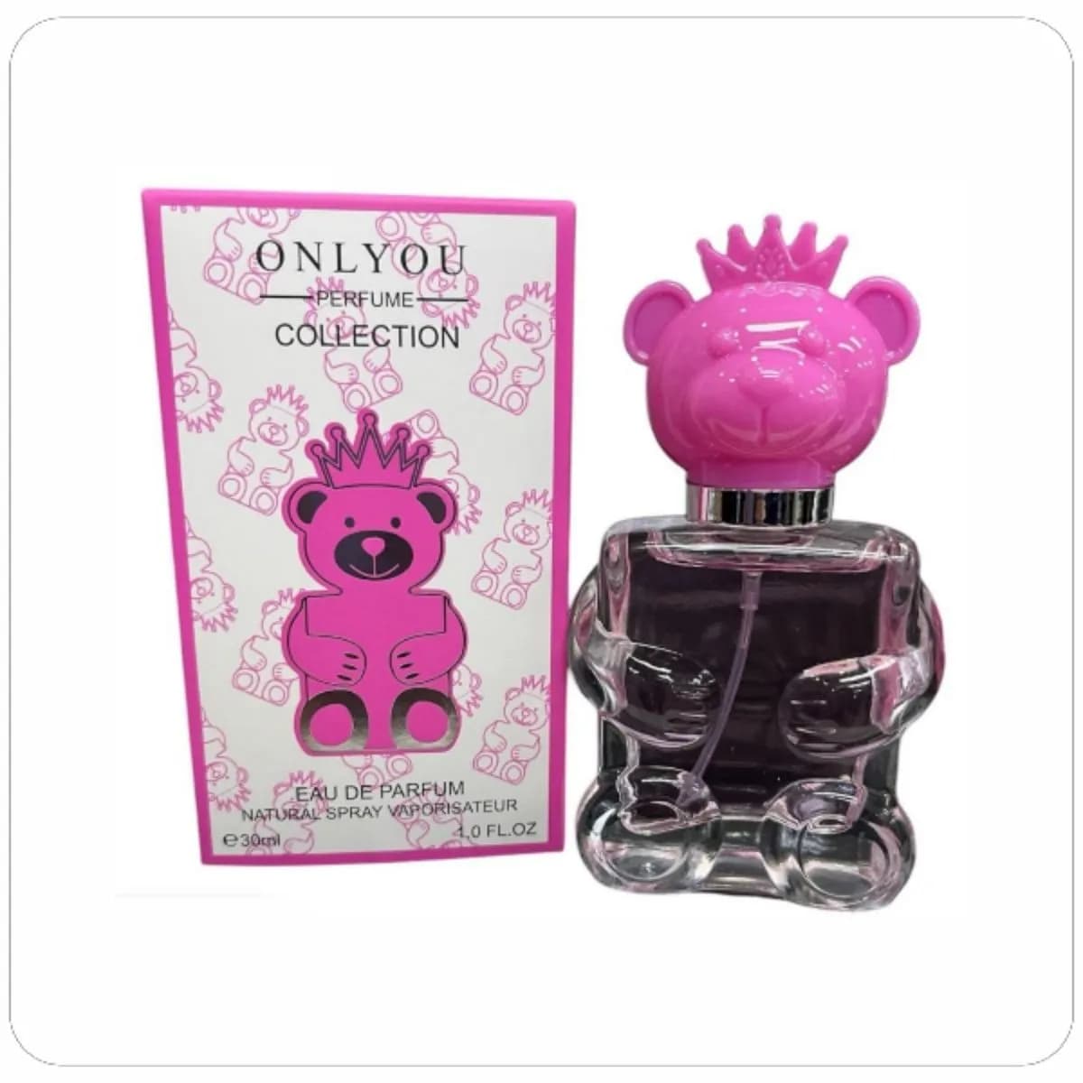 Perfumy Only You 30ml Woda Perfumowana Różowy Misiek z Koroną