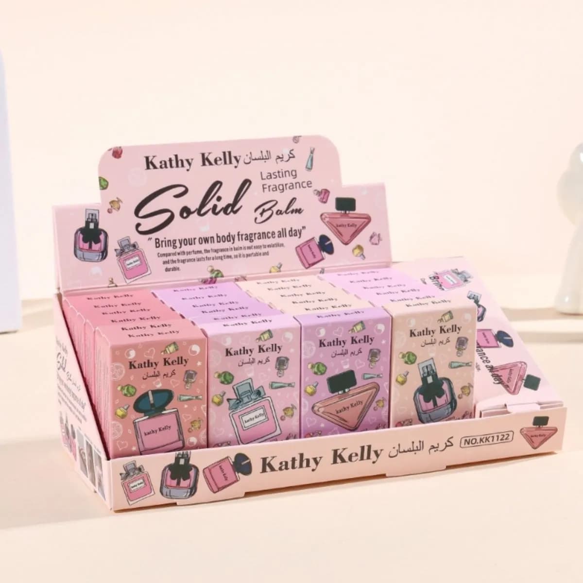 Kathy Kelly Perfume Balsam w Kremie Solid Balm, Zestaw 24 szt.