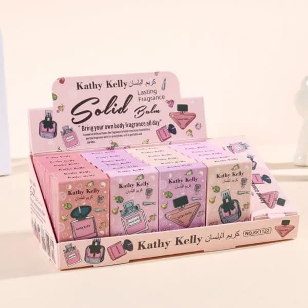 Kathy Kelly Perfume Balsam w Kremie Solid Balm, Zestaw 24 szt.