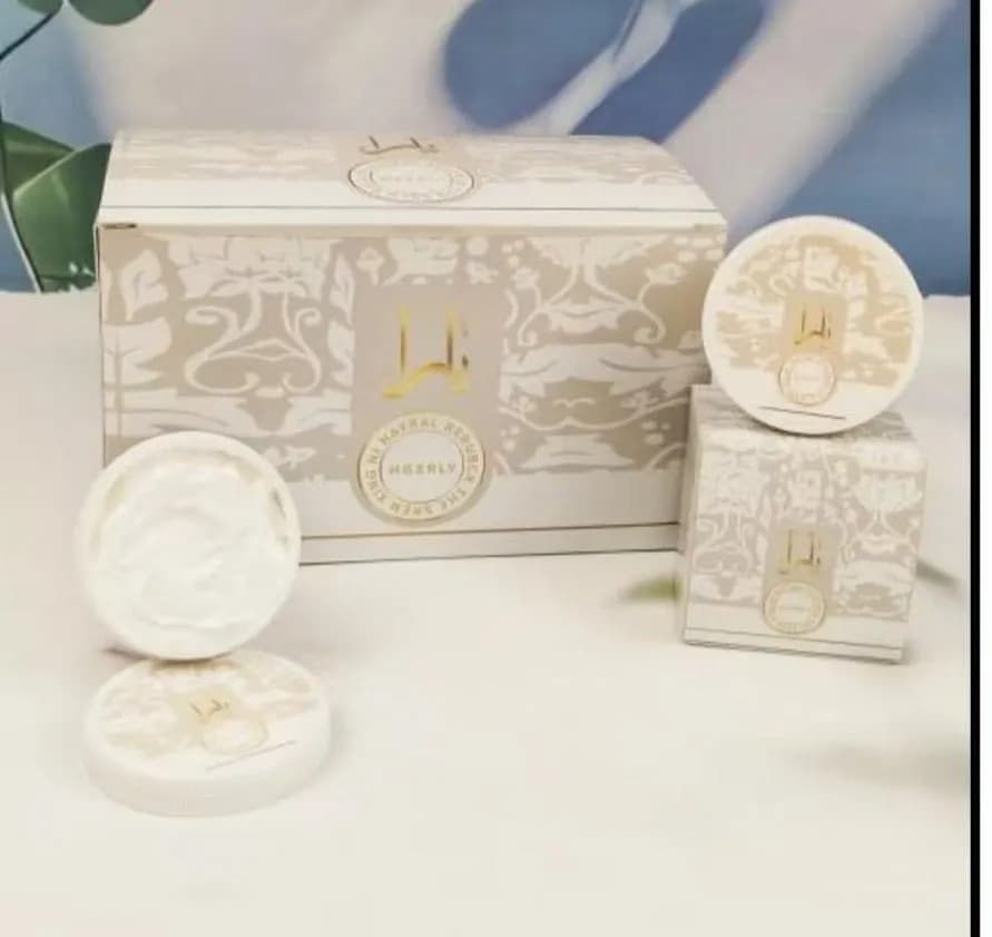 Arabski Krem do Twarzy Heerly, Zestaw 12 sztuk, Biało-Złoty