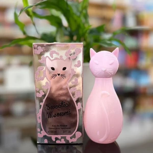 Perfumy Sweetie Meowmi 100ml flakon w kształcie kota różowe