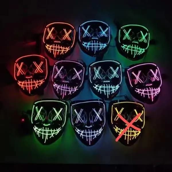 Maska Halloween LED