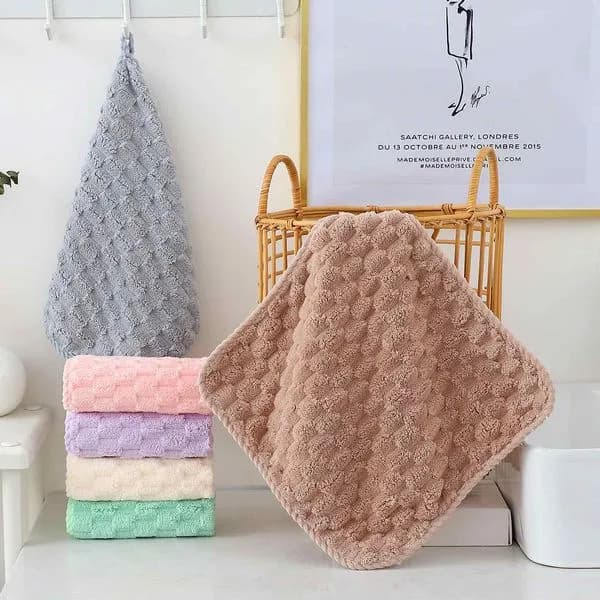 Ścierki mikrofibra 35/35cm waflowe z pętelką mix kolorów