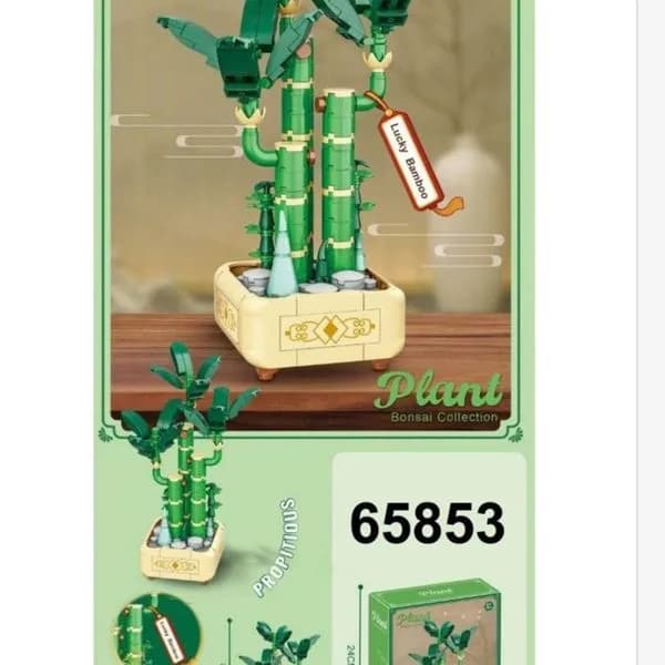 Klocki Kwiaty Plant Bonsai - Lucky Bamboo Szczęśliwy Bambus 23cm