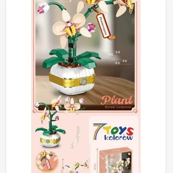 Klocki Kwiaty Plant Bonsai Orchidea Phalaenopsis 21cm 65854