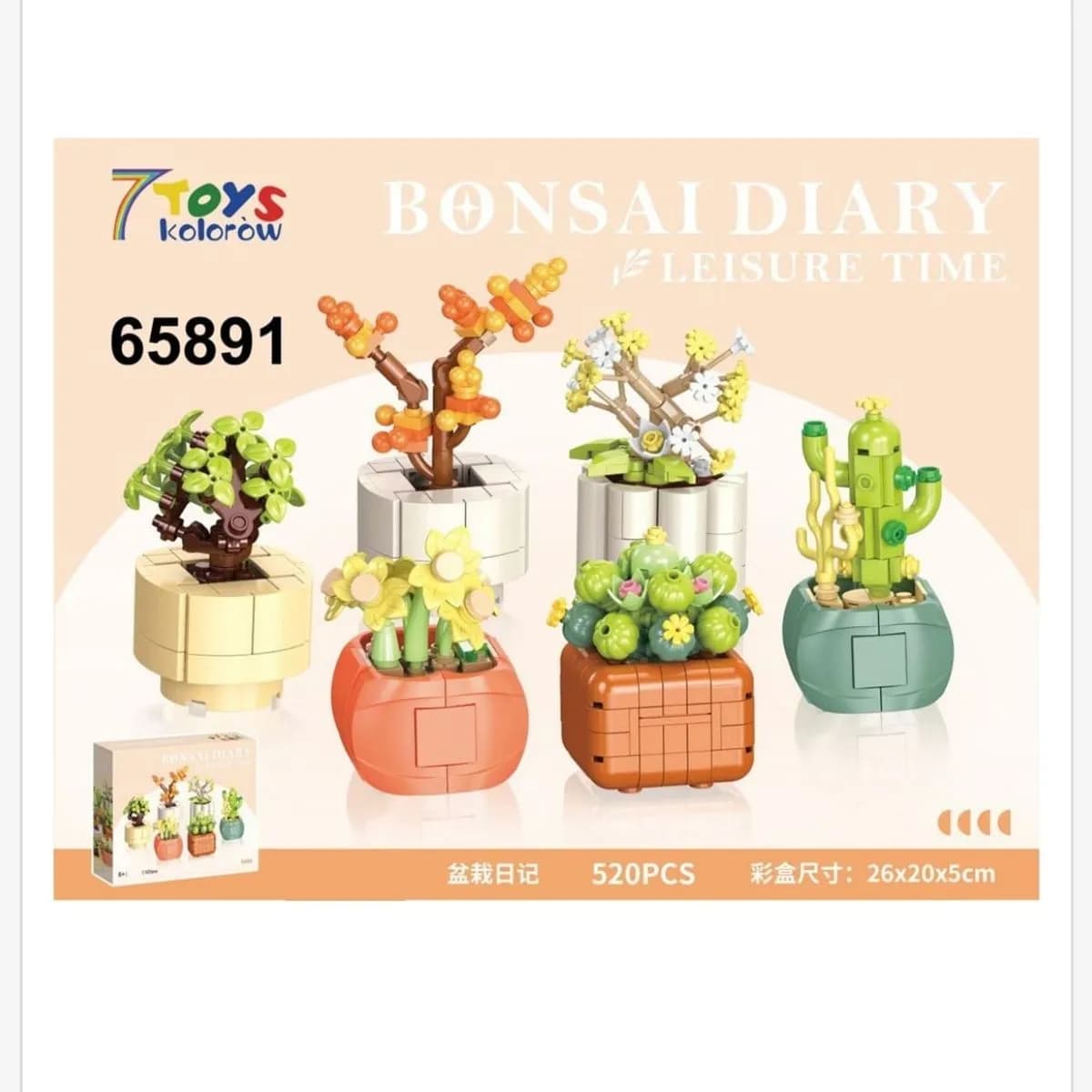 Klocki 7Toys Bonsai Diary 520PCS Zestaw Roślin 65891