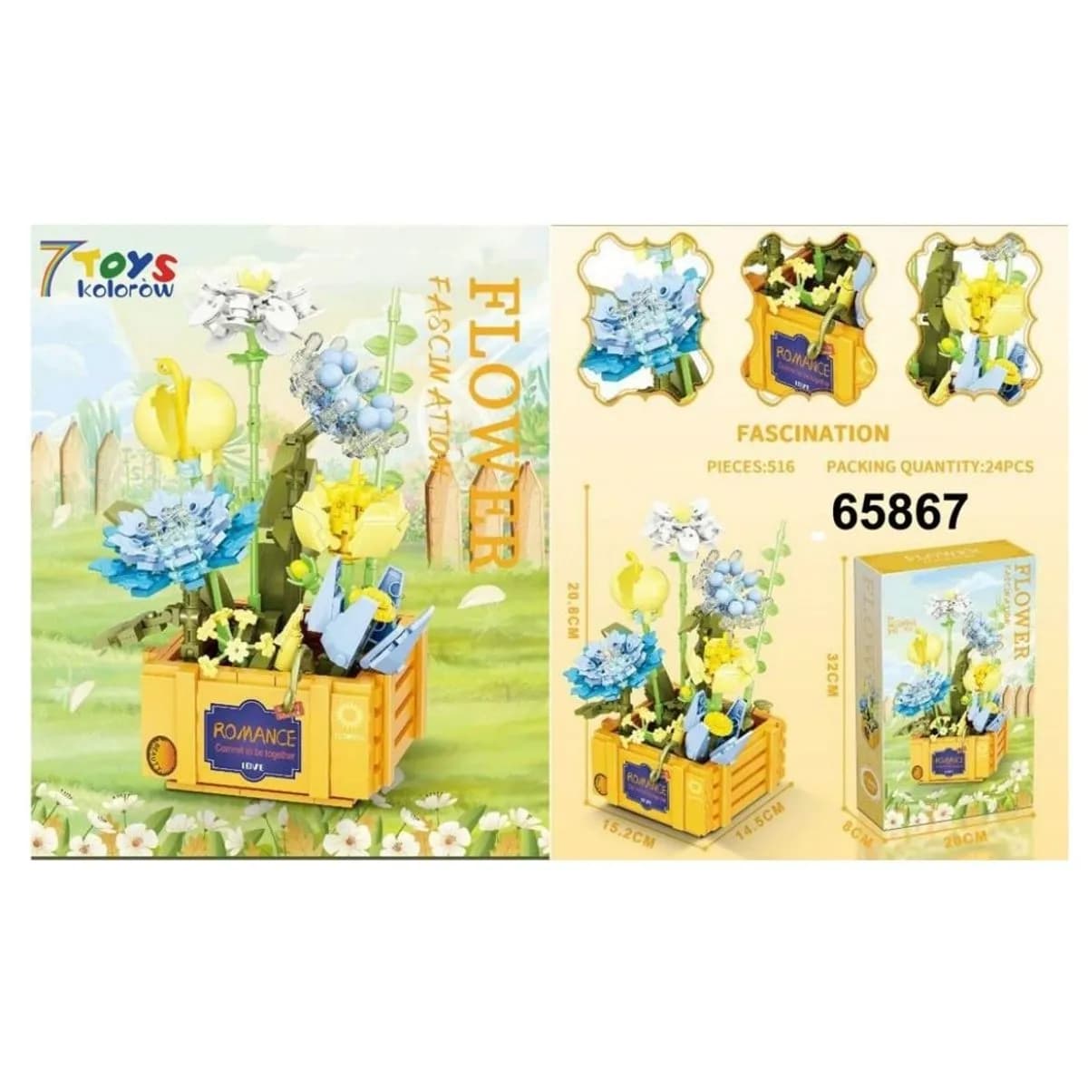 Klocki Kwiaty 516PCS Flower Fascination w Skrzynce