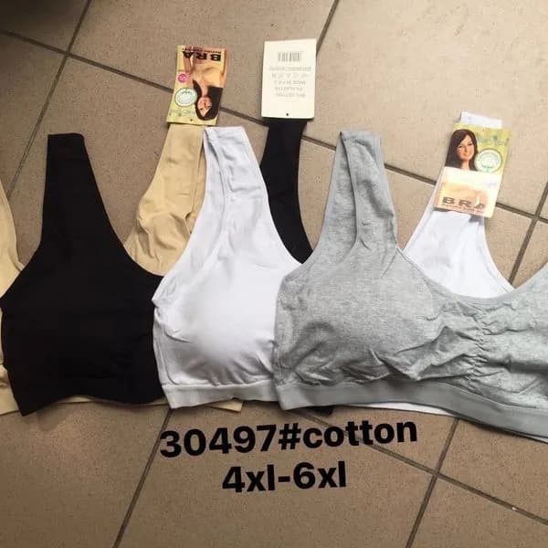 Biustonosze damskie bawełniane Blue Rose 4XL-6XL 12szt