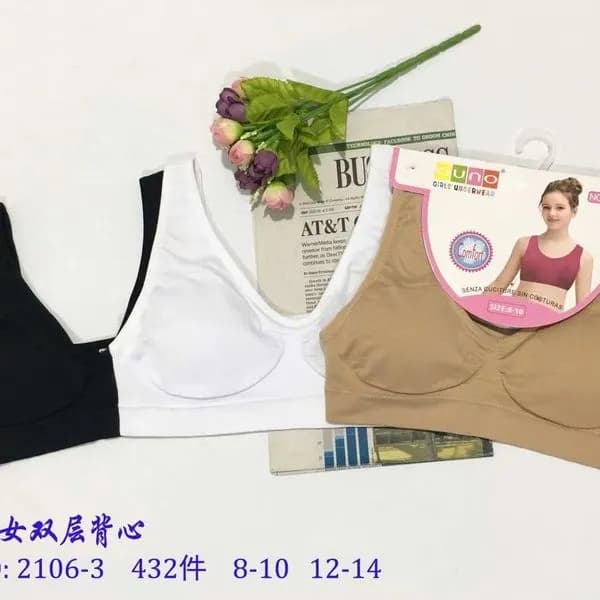 Biustonosze damskie bezszwowe Ouno 2106-3, mix kolorów, 12 szt.