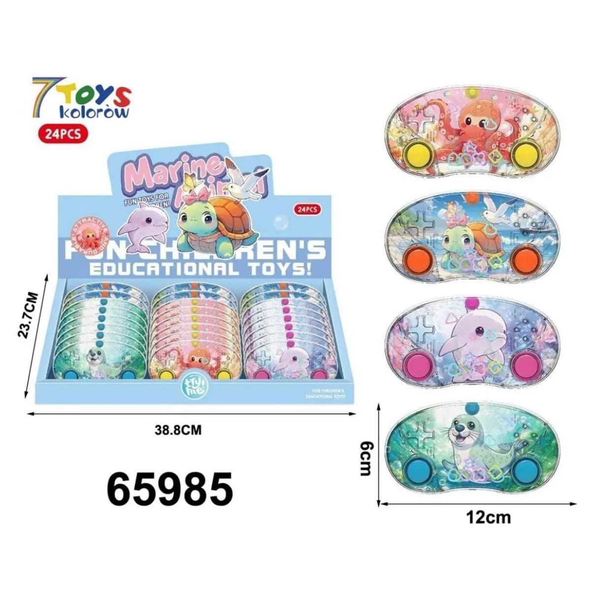 Gra Wodna Zręcznościowa Water Game Marine 12x6cm 24szt