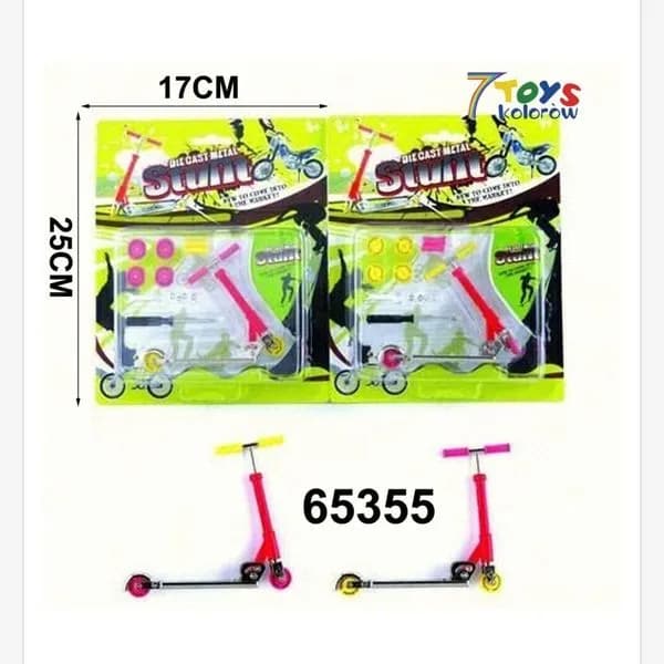 Zabawki Die Cast Metal Stunt - Metalowa Hulajnoga z Akcesoriami 25cm