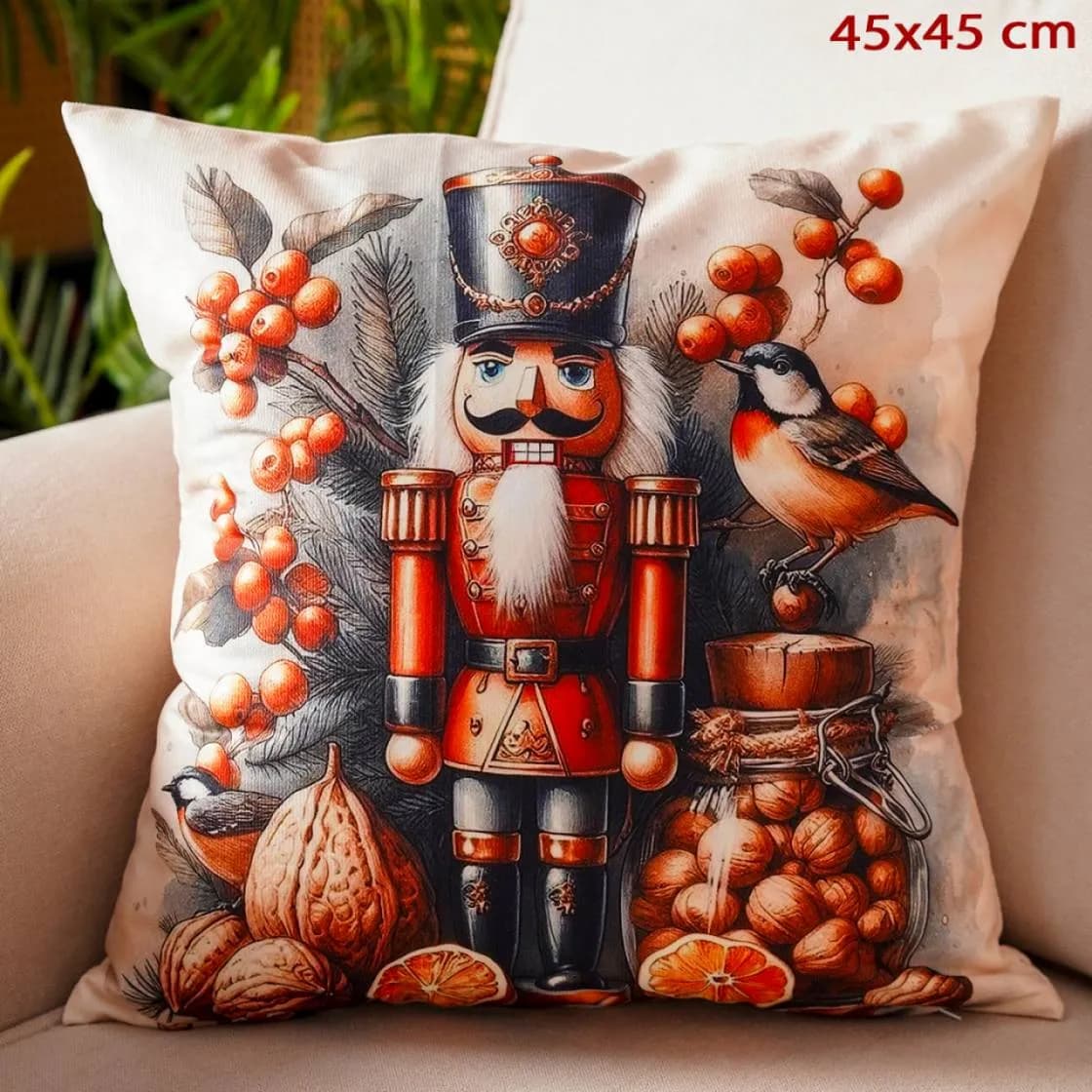 Poszewka Świąteczna 45x45cm Dziadek do Orzechów