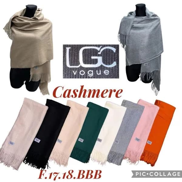 SZALIKI DAMSKIE LGC Vogue Cashmere z frędzlami, mix kolorów