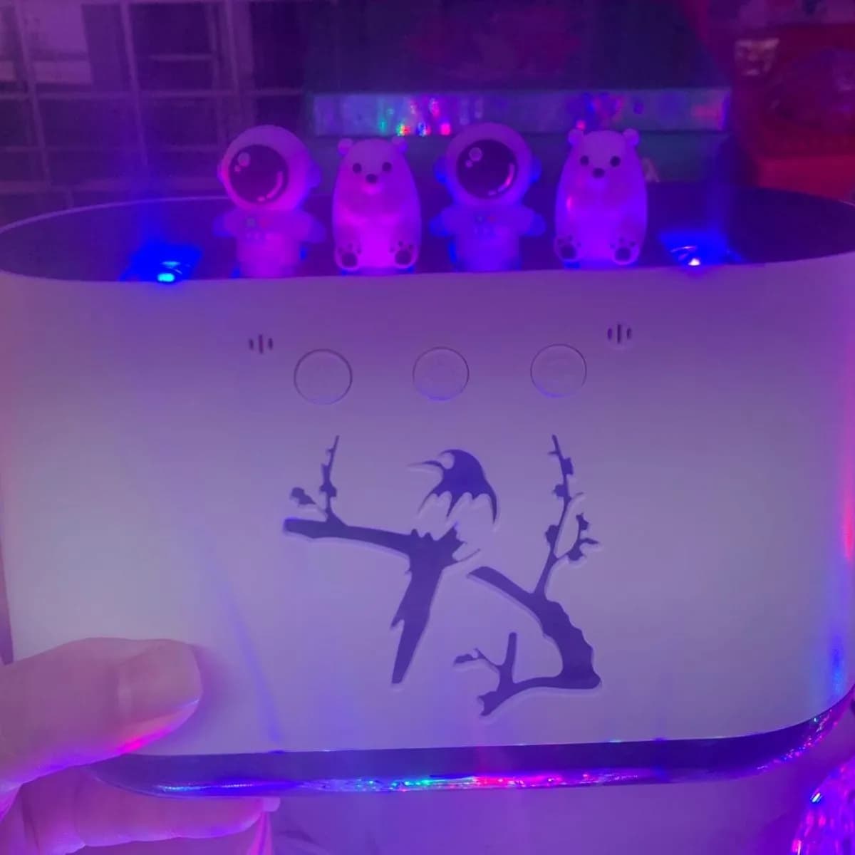 Dyfuzor LED z figurkami zwierząt i ptaka