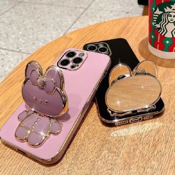 Uchwyt do Telefonu z Lusterka Królik Mix Kolorów 50 szt