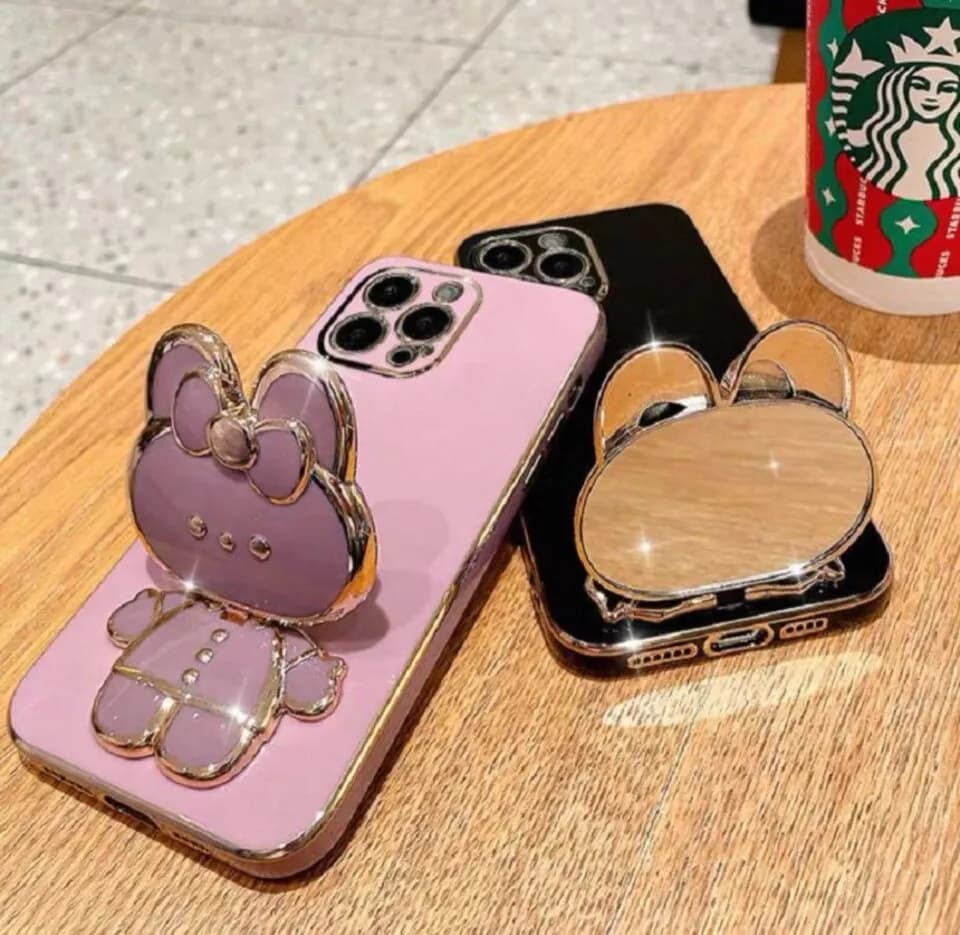 Uchwyt do Telefonu z Lusterka Królik Mix Kolorów 50 szt