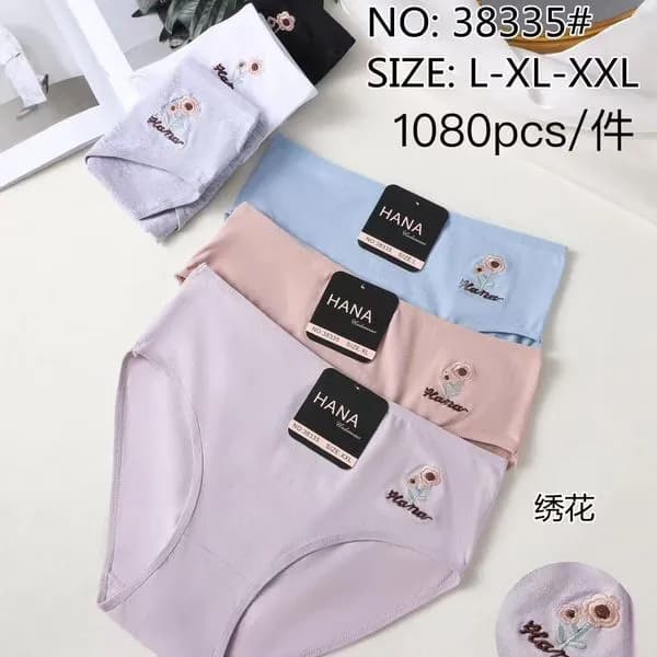 Majtki damskie HANA z haftem kwiatowym L-XL-XXL 24 szt.