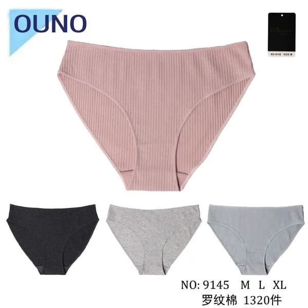 Majtki damskie figi OUNO 9145 prążkowane bawełniane mix kolorów