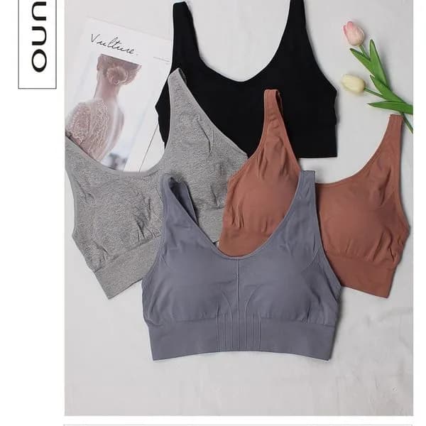 Biustonosze damskie bezszwowe OUNO sportowe 2XL-5XL 24szt