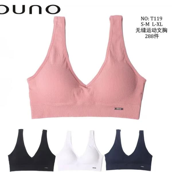 Biustonosze Damskie Ouno T119 Bezszwowe Prążkowane S-M L-XL