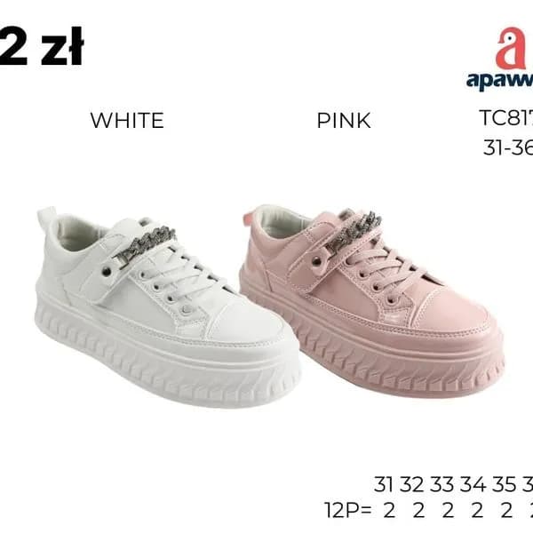 Buty Sportowe Dziecięce Apawwa TC817 Rozmiary 31-36 z Łańcuszkiem