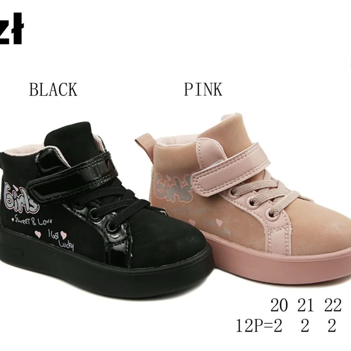 Buty sportowe dziecięce Apawwa TQ801 rozmiary 20-25 na rzepy