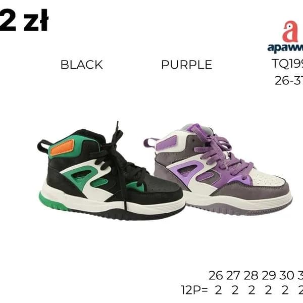 Buty Sportowe Dziecięce Apawwa TQ199 Rozmiary 26-31 Mix